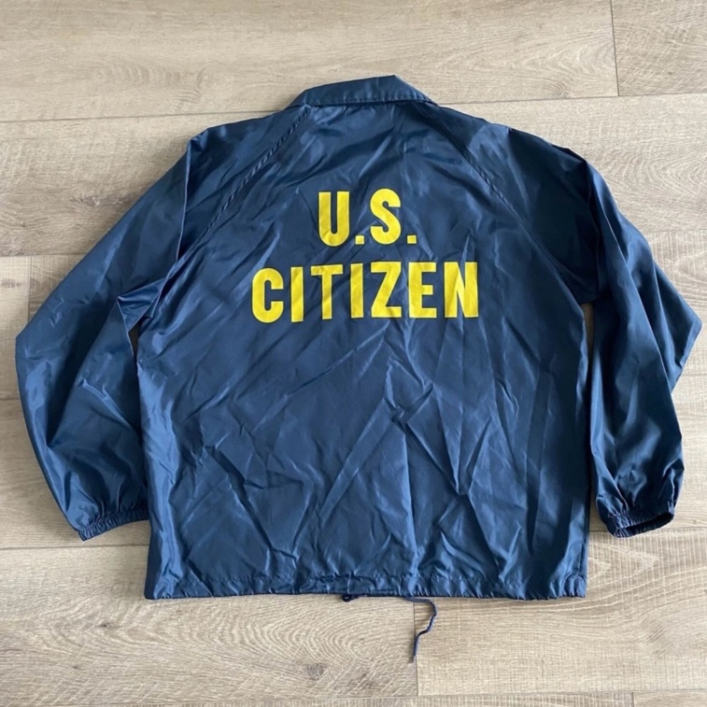 U.S. Citizen Jacket - XL - Windbreaker - Stop Watching Us Rally - Washington DC